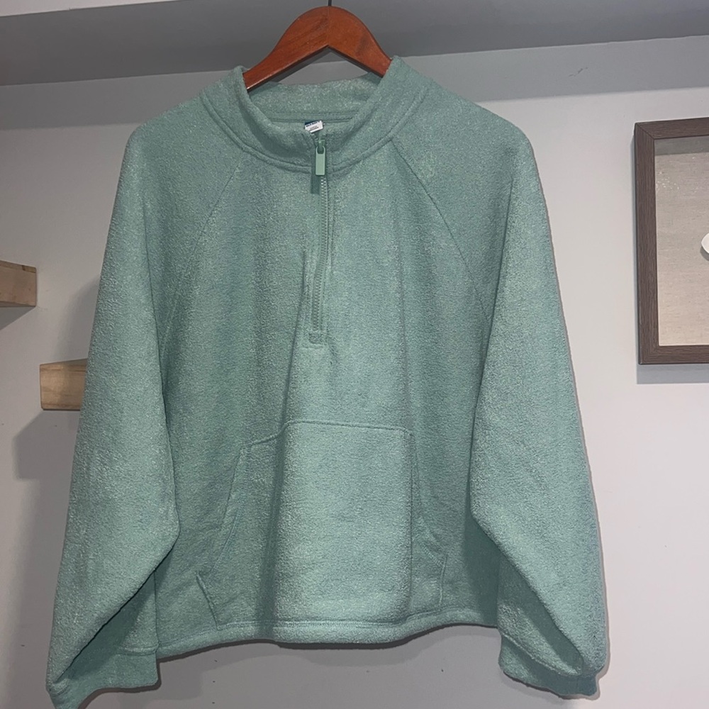 Old navy half zip blue sweatshirt